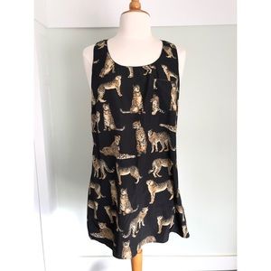 Leopard Print Racerback Tunic Tank